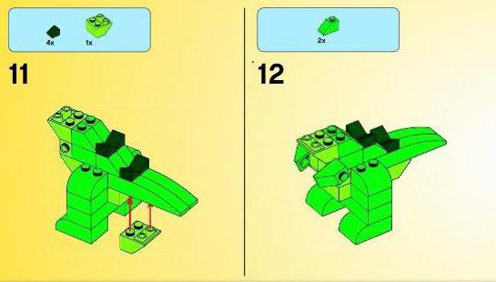 come disegnare un dinosauro lego