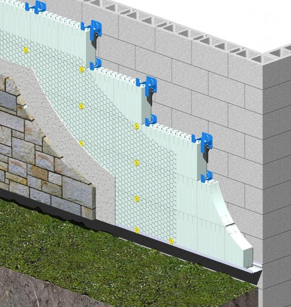 isolamento delle pareti con schiuma di plastica