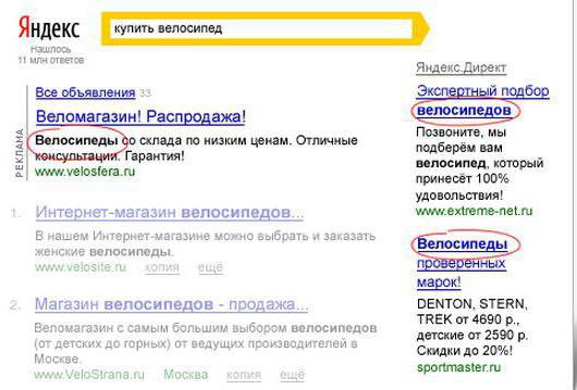 come fa la pubblicità contestuale Yandex 