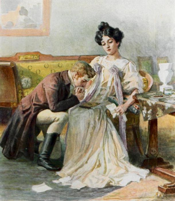 La relazione tra Onegin e Tatiana nel romanzo di Pushkin "Eugene Onegin"