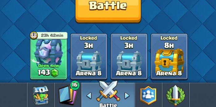 L'ordine del petto di Clash Royale: tavolo. Clash Royale Legendary Chest