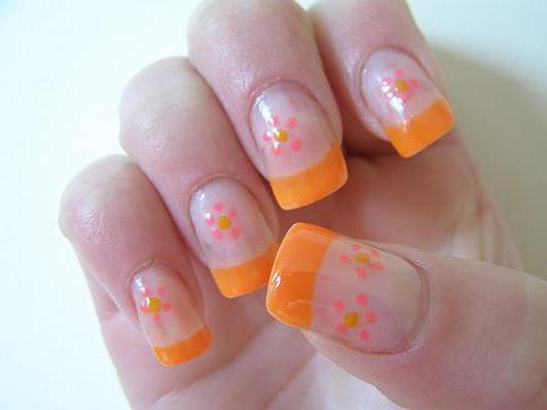 idee per manicure arancione 