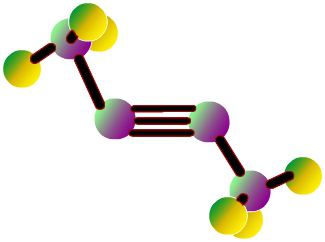 Formula strutturale e molecolare: acetilene