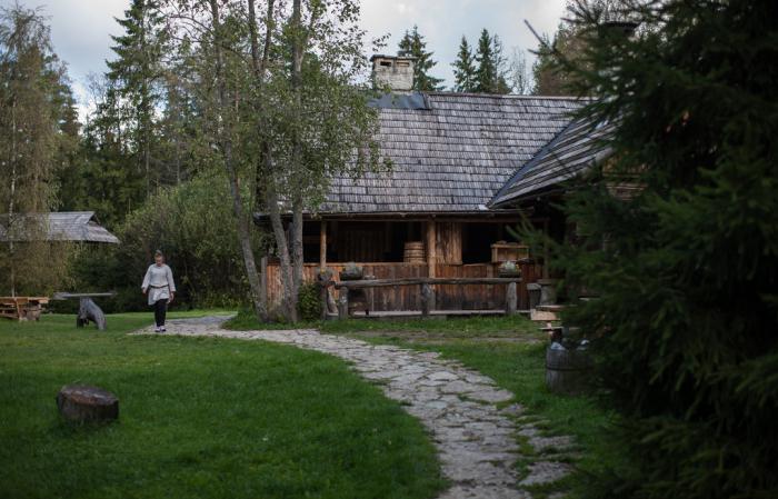 Villaggio vichingo sotto la selezione 