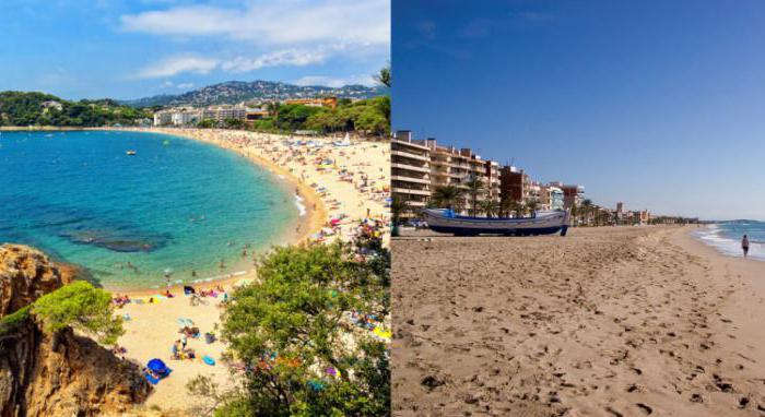 Costa Brava e Costa Dorada confrontare